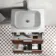 Cadiz Fluted Apex Walnut Wall Hung Drawer Vanity with Marble Top 600mm (Excludes Basin) - Chrome Handles