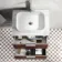 Cadiz Fluted Apex Walnut Wall Hung Drawer Vanity with Marble Top & Marin Basin 600mm - Chrome Handles