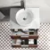 Cadiz Fluted Apex Walnut Wall Hung Drawer Vanity with Marble Top & Nevis Basin 600mm - Chrome Handles