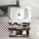 Cadiz Fluted Apex Walnut Wall Hung Drawer Vanity with Marble Top & Reno Basin 600mm - Chrome Handles