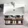 Cadiz Fluted Apex Walnut Wall Hung Basin Drawer Vanity 800mm - Chrome Handles