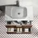 Cadiz Fluted Apex Walnut Wall Hung Drawer Vanity with Marble Top 800mm (Excludes Basin) - Chrome Handles