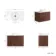 Cadiz Fluted Apex Walnut Wall Hung Drawer Vanity with Marble Top & Nevis Basin 800mm - Chrome Handles