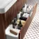 Cadiz Fluted Apex Walnut Wall Hung Basin Drawer Vanity 1000mm - Chrome Handles