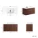 Cadiz Fluted Apex Walnut Wall Hung Drawer Vanity with Marble Top & Marin Basin 1000mm - Chrome Handles