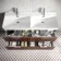 Cadiz Fluted Apex Walnut Wall Hung Double Basin Drawer Vanity 1200mm - Chrome Handles