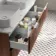Cadiz Fluted Apex Walnut Double Wall Hung Drawer Vanity with Marble Top 1200mm (Excludes Basin) - Chrome Handles