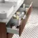 Cadiz Fluted Apex Walnut Double Wall Hung Drawer Vanity with Marble Top & Marin Basin 1200mm - Chrome Handles