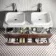 Cadiz Fluted Apex Walnut Double Wall Hung Drawer Vanity with Marble Top & Marin Basin 1200mm - Chrome Handles