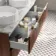 Cadiz Fluted Apex Walnut Double Wall Hung Drawer Vanity with Marble Top & Nevis Basin 1200mm - Chrome Handles