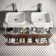Cadiz Fluted Apex Walnut Double Wall Hung Drawer Vanity with Marble Top & Reno Basin 1200mm - Chrome Handles