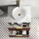 Cadiz Fluted Apex Walnut Wall Hung Drawer Vanity with Marble Top & Nevis Basin 600mm - Brushed Brass Accents