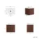 Cadiz Fluted Apex Walnut Wall Hung Drawer Vanity with Marble Top & Nevis Basin 600mm - Brushed Brass Accents