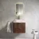 Cadiz Fluted Apex Walnut Wall Hung Drawer Vanity with Marble Top & Reno Basin 600mm - Brushed Brass Accents