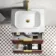 Cadiz Fluted Apex Walnut Wall Hung Drawer Vanity with Marble Top & Reno Basin 600mm - Brushed Brass Accents