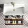 Cadiz Fluted Apex Walnut Wall Hung Basin Drawer Vanity 800mm - Brushed Brass Accents