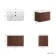 Cadiz Fluted Apex Walnut Wall Hung Basin Drawer Vanity 800mm - Brushed Brass Accents