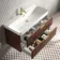 Cadiz Fluted Apex Walnut Wall Hung Basin Drawer Vanity 1000mm - Brushed Brass Accents