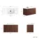 Cadiz Fluted Apex Walnut Wall Hung Drawer Vanity with Marble Top & Marin Basin 1000mm - Brushed Brass Accents