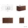 Cadiz Fluted Apex Walnut Wall Hung Drawer Vanity with Marble Top & Reno Basin 1000mm - Brushed Brass Accents