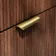 Cadiz Fluted Apex Walnut Wall Hung Double Basin Drawer Vanity 1200mm - Brushed Brass Accents