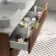 Cadiz Fluted Apex Walnut Double Wall Hung Drawer Vanity with Marble Top 1200mm (Excludes Basin) - Brushed Brass Accents