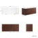 Cadiz Fluted Apex Walnut Double Wall Hung Drawer Vanity with Marble Top 1200mm (Excludes Basin) - Brushed Brass Accents