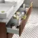 Cadiz Fluted Apex Walnut Double Wall Hung Drawer Vanity with Marble Top & Reno Basin 1200mm - Brushed Brass Accents