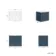 Cadiz Fluted Navy Blue Wall Hung Drawer Vanity with Marble Top 600mm (Excludes Basin) - Chrome Handles
