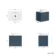 Cadiz Fluted Navy Blue Wall Hung Drawer Vanity with Marble Top & Nevis Basin 600mm - Chrome Handles