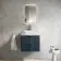 Cadiz Fluted Navy Blue Wall Hung Drawer Vanity with Marble Top & Reno Basin 600mm - Chrome Handles
