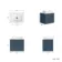 Cadiz Fluted Navy Blue Wall Hung Drawer Vanity with Marble Top & Reno Basin 600mm - Chrome Handles