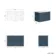 Cadiz Fluted Navy Blue Wall Hung Drawer Vanity with Marble Top 800mm (Excludes Basin) - Chrome Handles