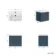 Cadiz Fluted Navy Blue Wall Hung Basin Drawer Vanity 600mm - Brushed Brass Accents