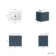 Cadiz Fluted Navy Blue Wall Hung Drawer Vanity with Marble Top & Marin Basin 600mm - Brushed Brass Accents