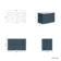Cadiz Fluted Navy Blue Wall Hung Drawer Vanity with Marble Top 800mm (Excludes Basin) - Brushed Brass Accents