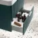 Cadiz Fluted Mystic Green Wall Hung Basin Drawer Vanity 600mm - Chrome Handles