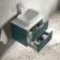 Cadiz Fluted Mystic Green Wall Hung Drawer Vanity with Marble Top 600mm (Excludes Basin) - Chrome Handles