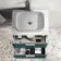 Cadiz Fluted Mystic Green Wall Hung Drawer Vanity with Marble Top 600mm (Excludes Basin) - Chrome Handles