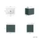 Cadiz Fluted Mystic Green Wall Hung Drawer Vanity with Marble Top & Marin Basin 600mm - Chrome Handles