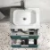 Cadiz Fluted Mystic Green Wall Hung Drawer Vanity with Marble Top & Reno Basin 600mm - Chrome Handles