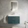 Cadiz Fluted Mystic Green Wall Hung Basin Drawer Vanity 800mm - Chrome Handles
