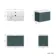 Cadiz Fluted Mystic Green Wall Hung Basin Drawer Vanity 800mm - Chrome Handles