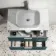 Cadiz Fluted Mystic Green Wall Hung Drawer Vanity with Marble Top 800mm (Excludes Basin) - Chrome Handles