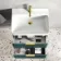 Cadiz Fluted Mystic Green Wall Hung Basin Drawer Vanity 600mm - Brushed Brass Accents