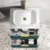 Cadiz Fluted Mystic Green Wall Hung Drawer Vanity with Marble Top & Reno Basin 600mm - Brushed Brass Accents