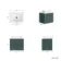 Cadiz Fluted Mystic Green Wall Hung Drawer Vanity with Marble Top & Reno Basin 600mm - Brushed Brass Accents