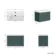 Cadiz Fluted Mystic Green Wall Hung Basin Drawer Vanity 800mm - Brushed Brass Accents