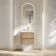 Jerez Country Oak Wall Hung Drawer Vanity with Matt White Basin 600mm