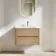 Jerez Country Oak Wall Hung Drawer Vanity with Matt White Basin 800mm